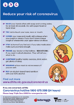 Reduce your risk of coronavirus Reduce your risk of coronavirus